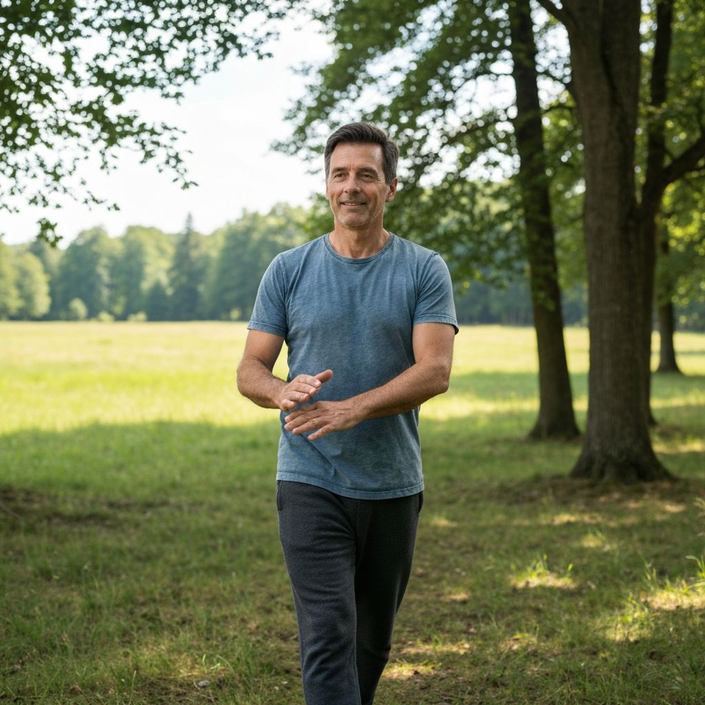 Man performing gentle everyday movements