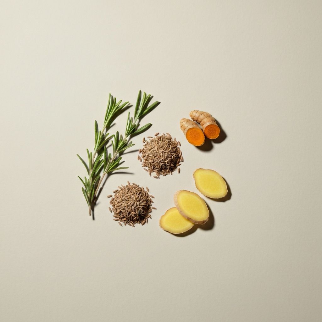 Natural herbs and botanical elements